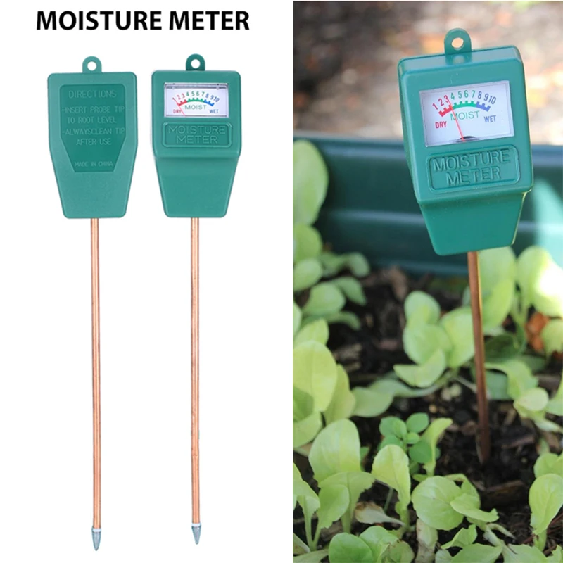Удобный анализатор пластик+ металл зеленый 28*5*3,5 см влаги гидропоники газоны для уличных растений цветы сады анализатор почвы