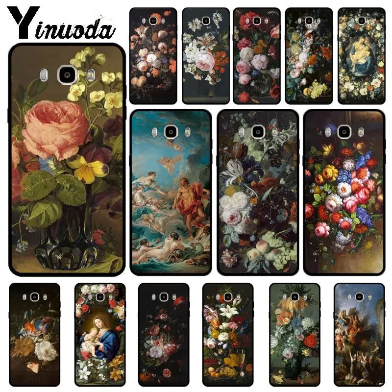 Yinuoda Classic painting flower In a Vase aesthetic Art Soft Phone Case For Samsung Galaxy j4 j6plus j7 j8 j2 prime 2018 funda | Мобильные