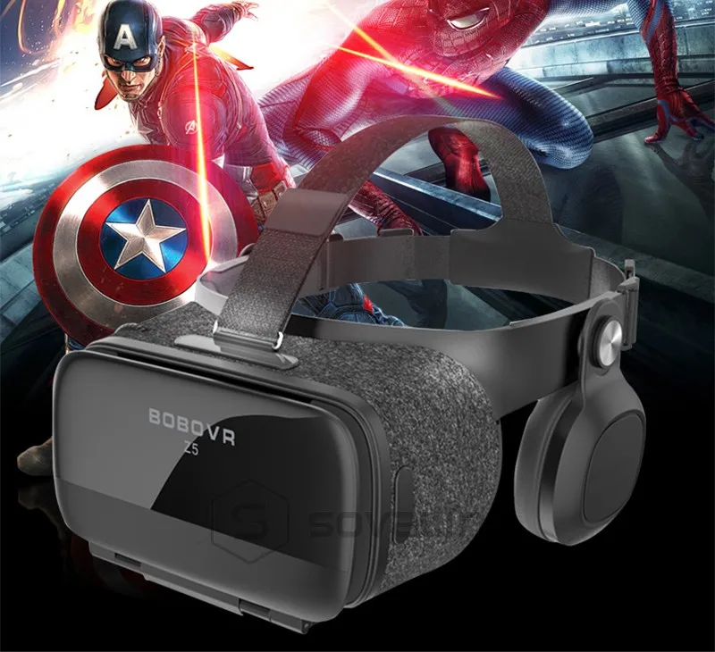 BOBOVR Z4 обновление BOBO VR Z5 120 FOV 3D картонный шлем очки виртуальной реальности стерео гарнитура коробка для 4,7- 6,2 'мобильный телефон