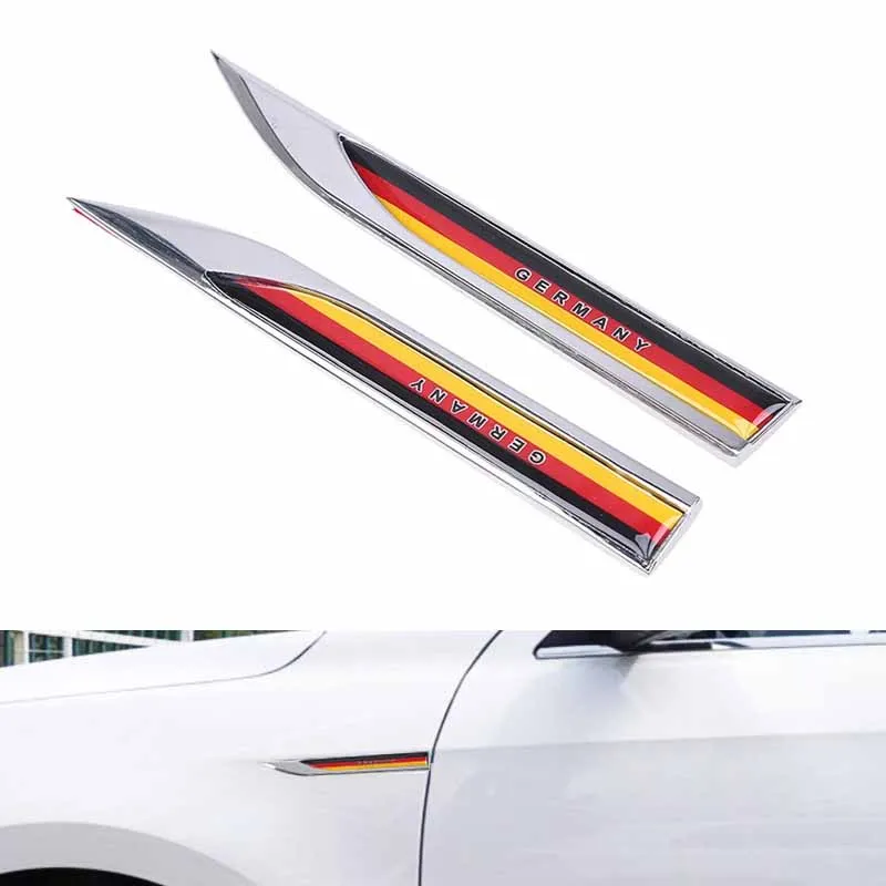 

1Pair 3D Metal Car Decoration Metal Adhesive Germany Flag Truck Car Badge Emblem Sticker for Car Motorcycle Sticker