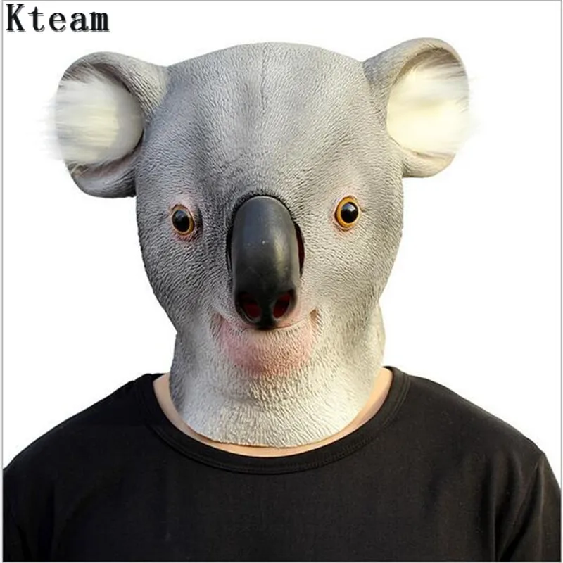 Koala Head Latex Mask Full Face Adult Mask Breathable Halloween
