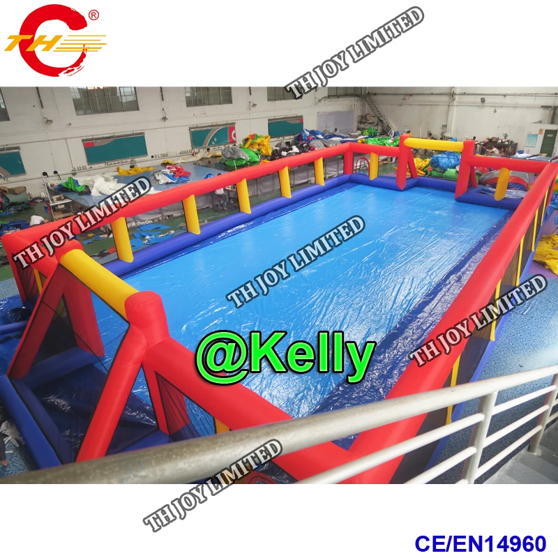 Free shipping to door durable inflatable soccer field custom make giant games Inflatable Football Pitch for sale | Игрушки и хобби