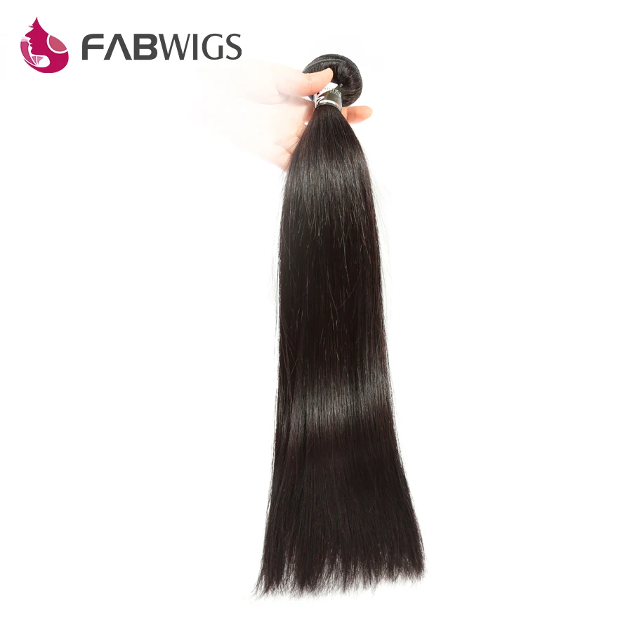 

Fabwigs Brazilian Silky Straight Human Hair Bundles 8-30inch Natural Color #1B 100% Remy Human Hair Weave Suggest Buy 3 Bundles