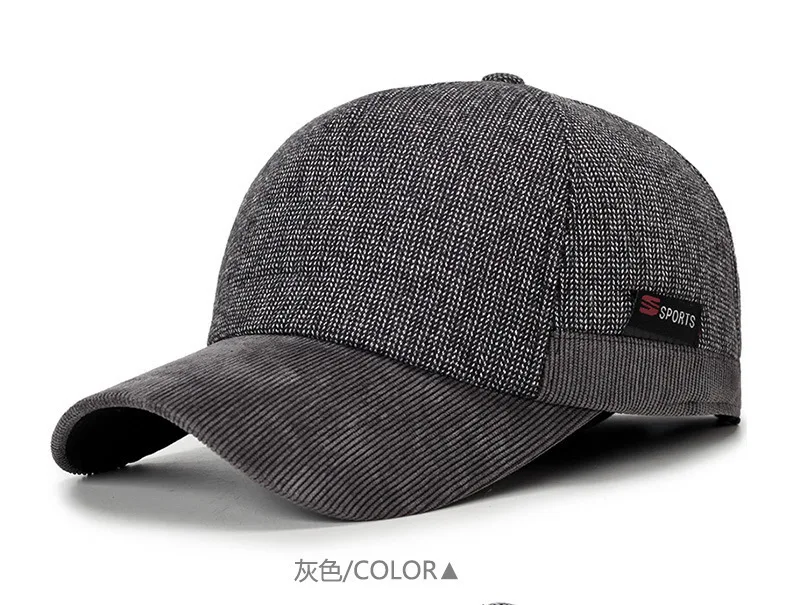 Теплые зимние утолщенные Бейсбол Кепки с ушками Для мужчин хлопок snapback шляпу зима Шапки ушами для Для мужчин Для женщин шляпа