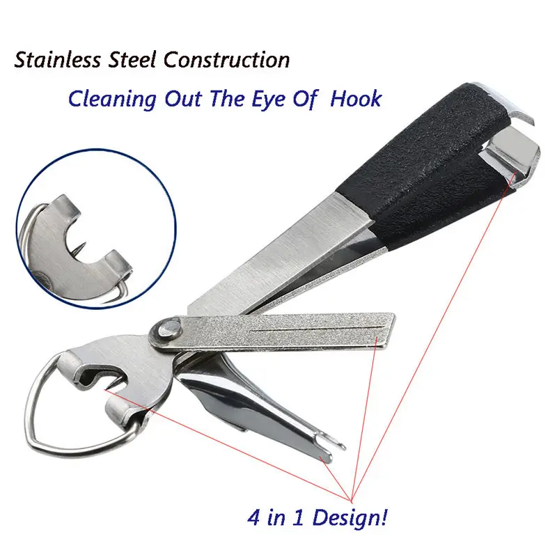 

2019 New 1 Pcs 4 In 1 Quick Knot Cutter Nippers Snip Tying Tool Nail Clippers Line New Fishing gear Fishing accessories Pesca 6