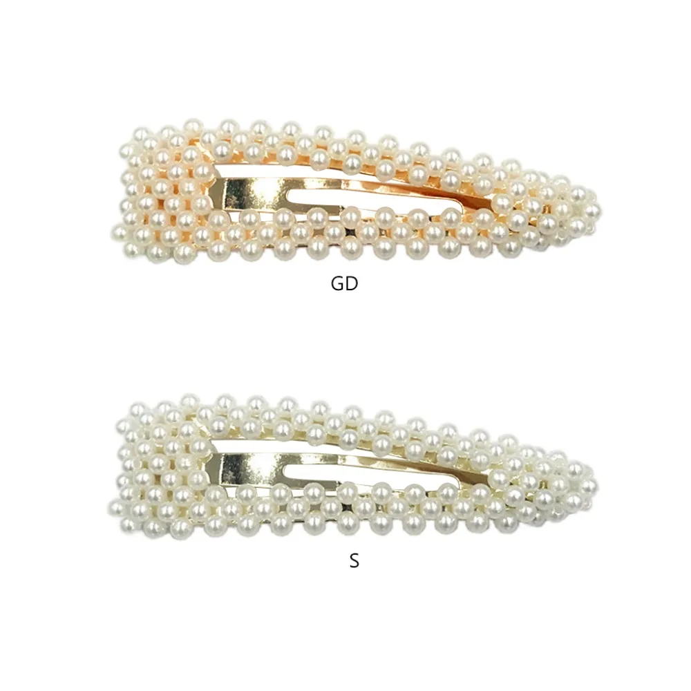 Fashion Pearl Hair Clip for Women Elegant Korean Design Snap Barrette Stick Gold/Silver Metal Alloy Hair Clip Water Drop Wedding Fashion Pearl Hair Clip for Women Elegant Korean Design Snap Barrette Stick Gold/Silver Metal Alloy Hair Clip Water Drop Wedding