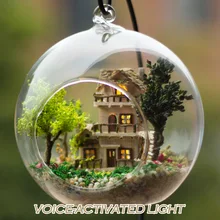 DIY Holz Haus Miniaturas mit Möbel DIY Miniatur Norwegisch Baum Haus Puppenhaus Glas Ball Spielzeug für Kinder Weihnachten Gitfs
