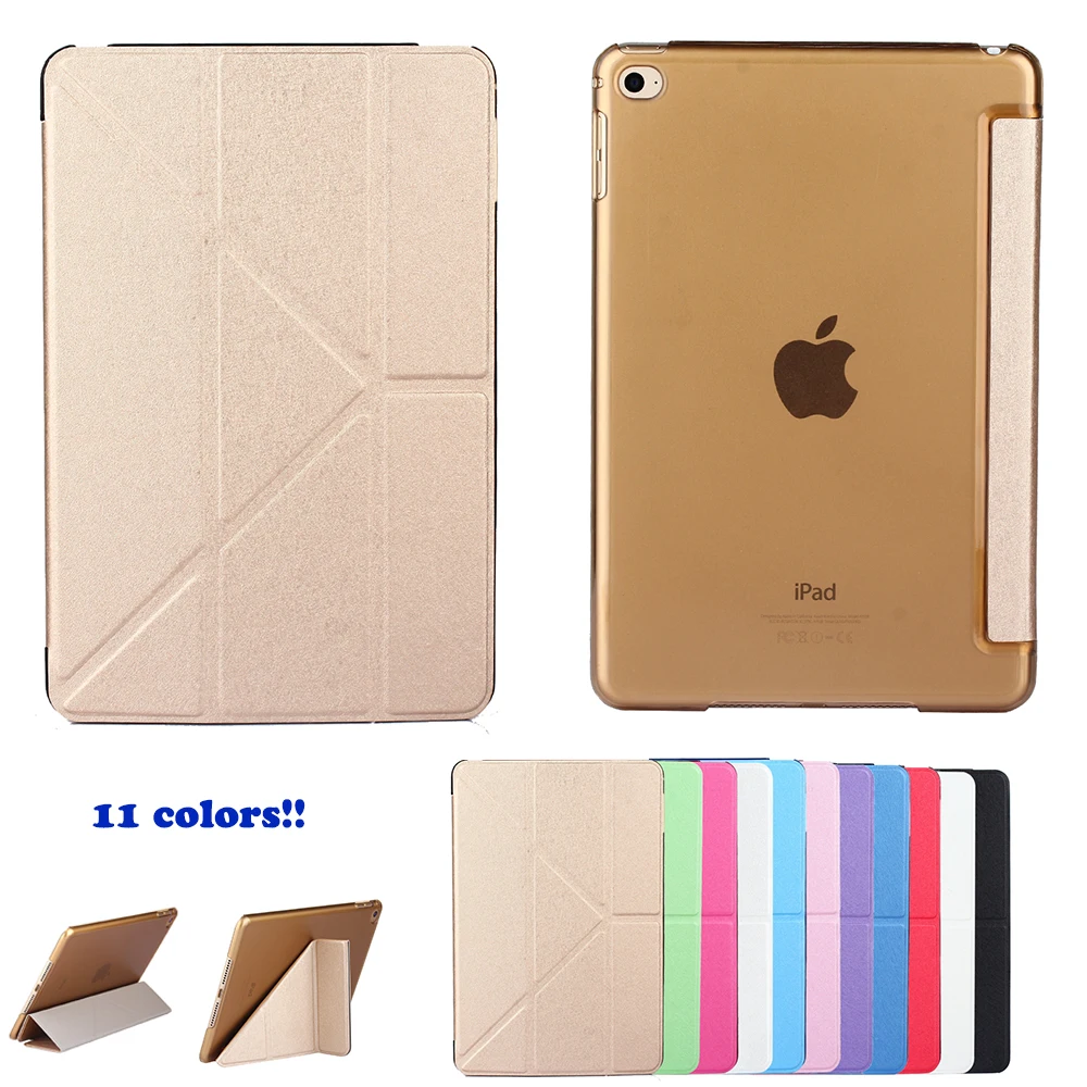 

Stand Ultra Thin Design PU Leather case for Apple ipad mini 4 Cover Colorful Flip Tablet Smart Cover Auto Sleep Wake up magnet