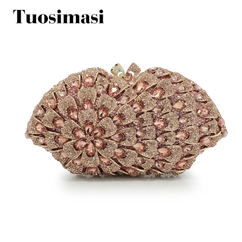 

Luxury crystal clutch evening bag silver and champagne party purse women wedding bridal handbag pouch soiree pochette bag