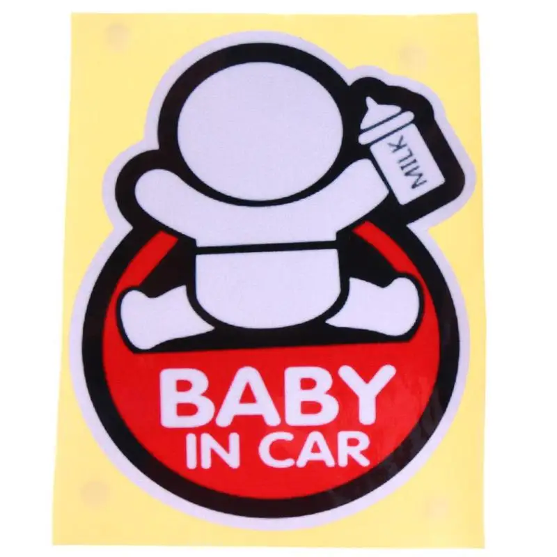 

Reflective Baby In Car Decal Sticker Truck Window Safety Warning Sticker