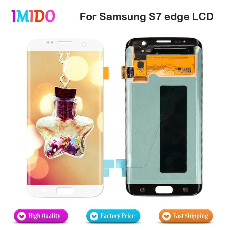 

3Pcs Super AMOLED LCD display For Samsung Galaxy S7 edge G935 G935F LCD touch screen digitizer Assembly replacement parts