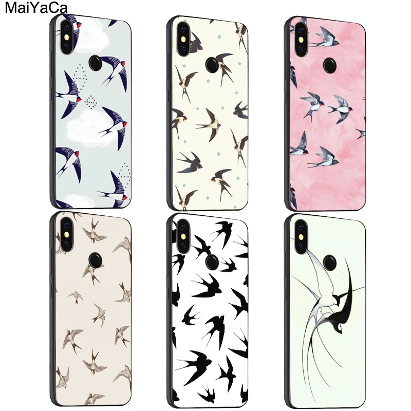 

MaiYaCa Swallow Collage Pattern Soft TPU Case For Xiaomi Redmi S2 6 6A 6pro 4X Note 5 Pro 5A 7 Mi 8 9 6X A2 Mix 2s Max 2 3 F1