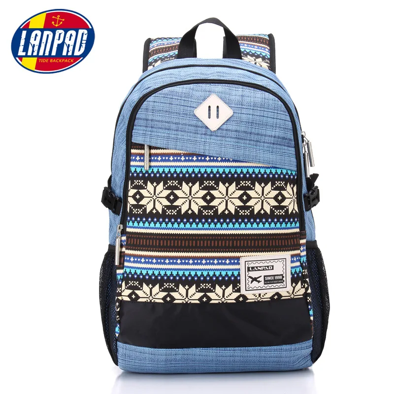 High Quality Oxford Unisex Backpack National Style Rucksack Big