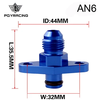 

PQY - AN6 Fuel Rail Pressure Regulator Adapter Blue for NISSAN TOYOTA SUBARU PQY-FPA14