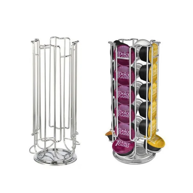 Best Offers Solutions Revolving Rotating 24 Capsule Coffee Pod Holder Tower Stand Rack for Dolce Gusto Top Home 6 Layers High Quality Best Offers Solutions Revolving Rotating 24 Capsule Coffee Pod Holder Tower Stand Rack for Dolce Gusto Top Home 6 Layers High Quality