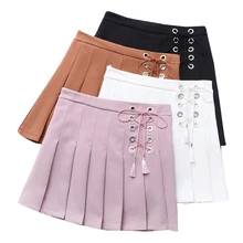 Новые женские летние мини юбки с высокой талией Harajuku милые плиссированные юбки шикарные INS модные мини юбки для женщин#735
