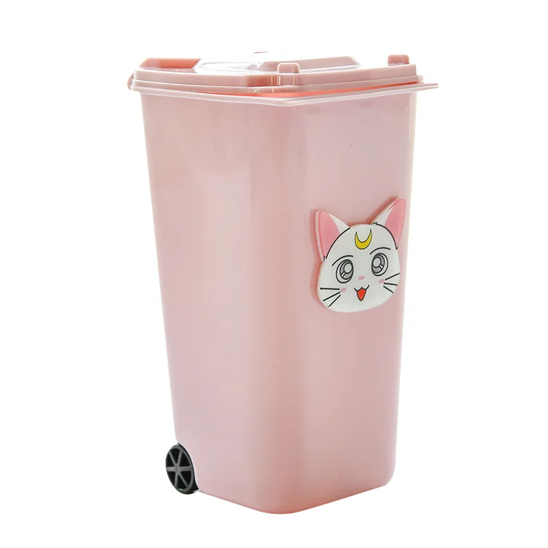 

2019 Pink Creative Trash Can Milk Pen Holder Girl Powder Pencil Case Japen & Korean Pencil Bag Cute Kawaii Creative Stationery S