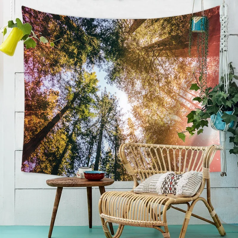 

Beautiful Natural Forest Printed Large Wall Tapestry Cheap Hippie Wall Hanging Bohemian Wall Tapestries Mandala Wall Art Decor