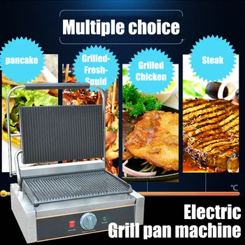 

1PC commercial Stainless steel Single-plate electric griddle grill / grill pan / High quality grill machine 110V/220V