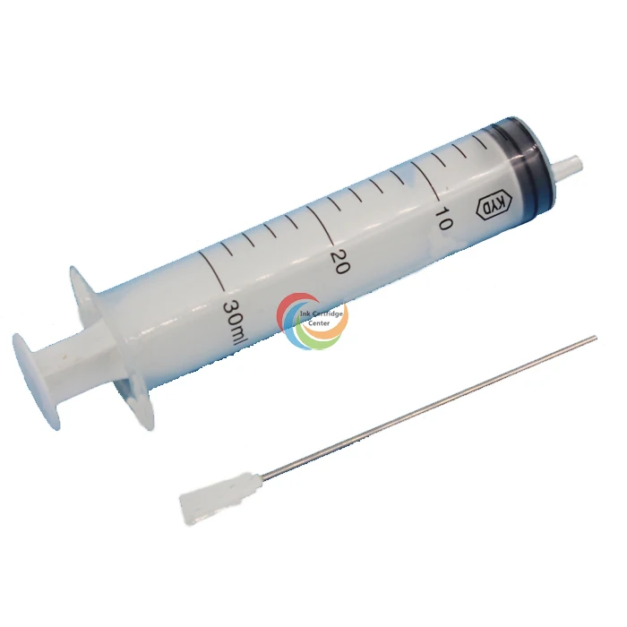 CISSPLAZA 10pcs 30ML syringe injector for refilling ink CISS CIS with 10cm long needle free