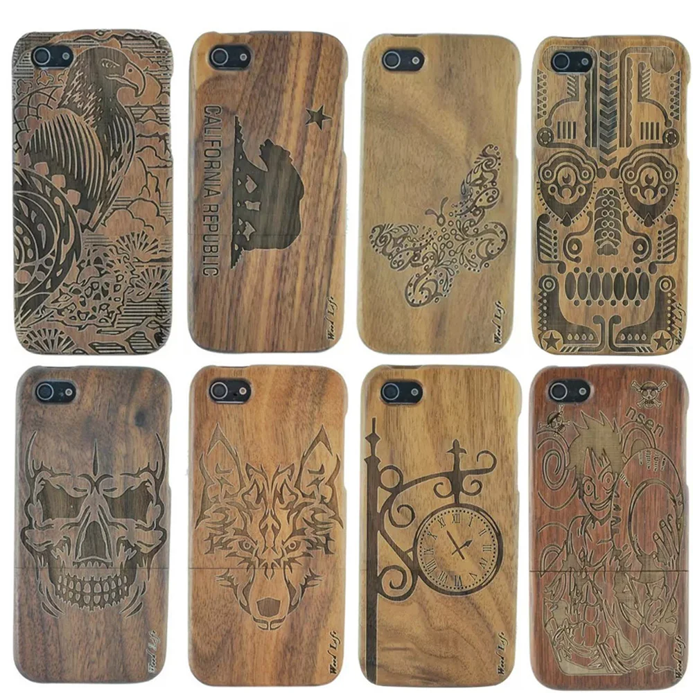 YRFF wooden phone case for iphone 6 6s plus 5 5s animal