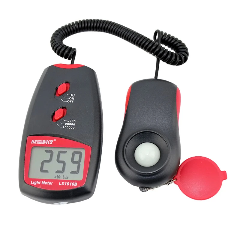 Light Meter Handheld Digital lux Meter LX1010BS Light Measurement Range:1~100,000Lux