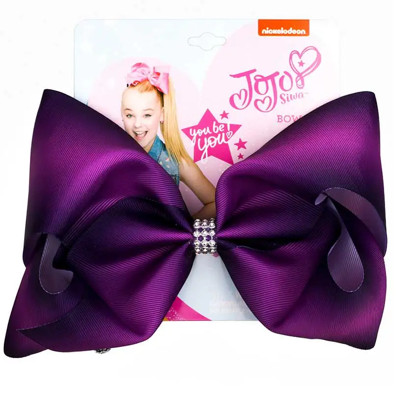 

8 Inch Bows Large Hair Accessories For Girl Kids Hair Clip Ribbon Handmade Hair Bows Knot Jumbo Party Dropshipping
