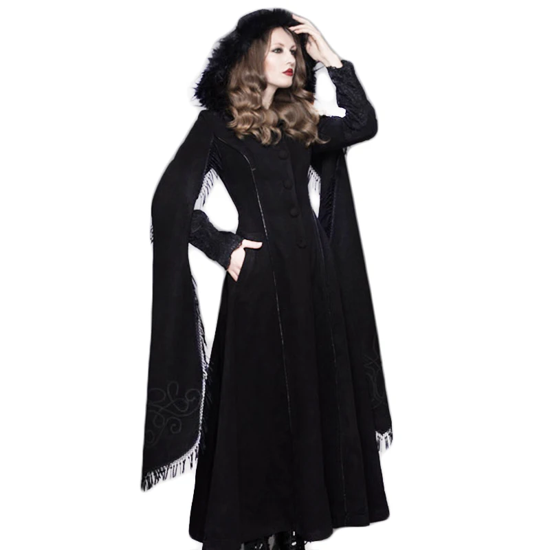 Buy Gothic Winter Steampunk Wool Coat Female Long