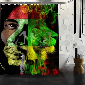 

Best Nice Custom BOB MARLEY Shower Curtain Bath Curtain Waterproof Fabric For Bathroom MORE SIZE WJY#4