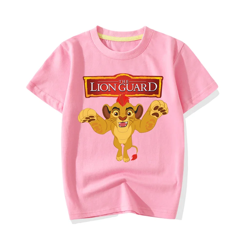 Детские футболки с принтом «Король Лев», летняя одежда с короткими рукавами одежда для мальчиков и девочек ростом от 90 до 160 см Детские футболки, JY020
