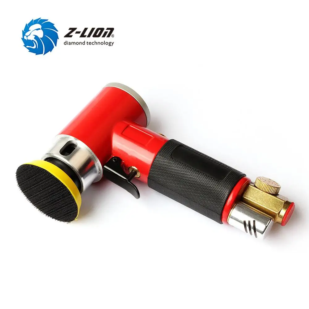 Z-LION M6 스레드 공압 샌더, 랜덤 궤도 편심 듀얼 액션 에어 폴리셔, 샌더 그라인딩 머신, 2 인치 백킹 패드 포함