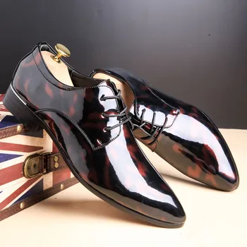 

Men Formal Shoes Pointed Toe Business Wedding Patent Leather Oxford Shoes For Men Dress Shoes Plus Size 49 50