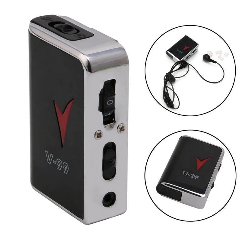 

New V 99 Hearing Aid Sound Amplifier Portable Divice Black Durable Earphone Type