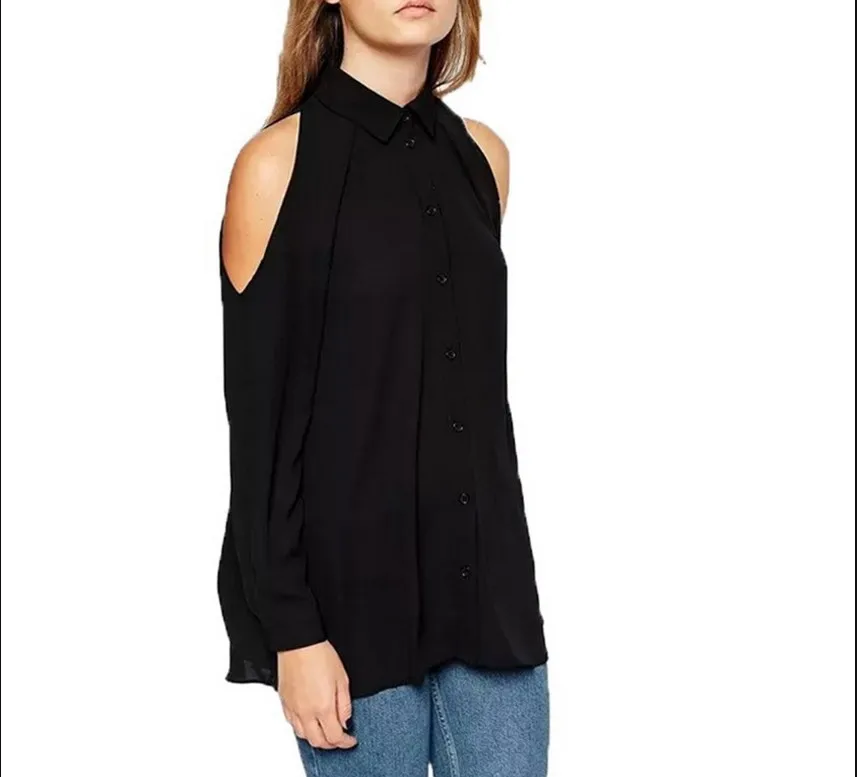 Новая мода, осенне-зимняя женская блуза с длинным рукавом и отложным воротником, повседневные шифоновые длинные рубашки размера плюс 6XL