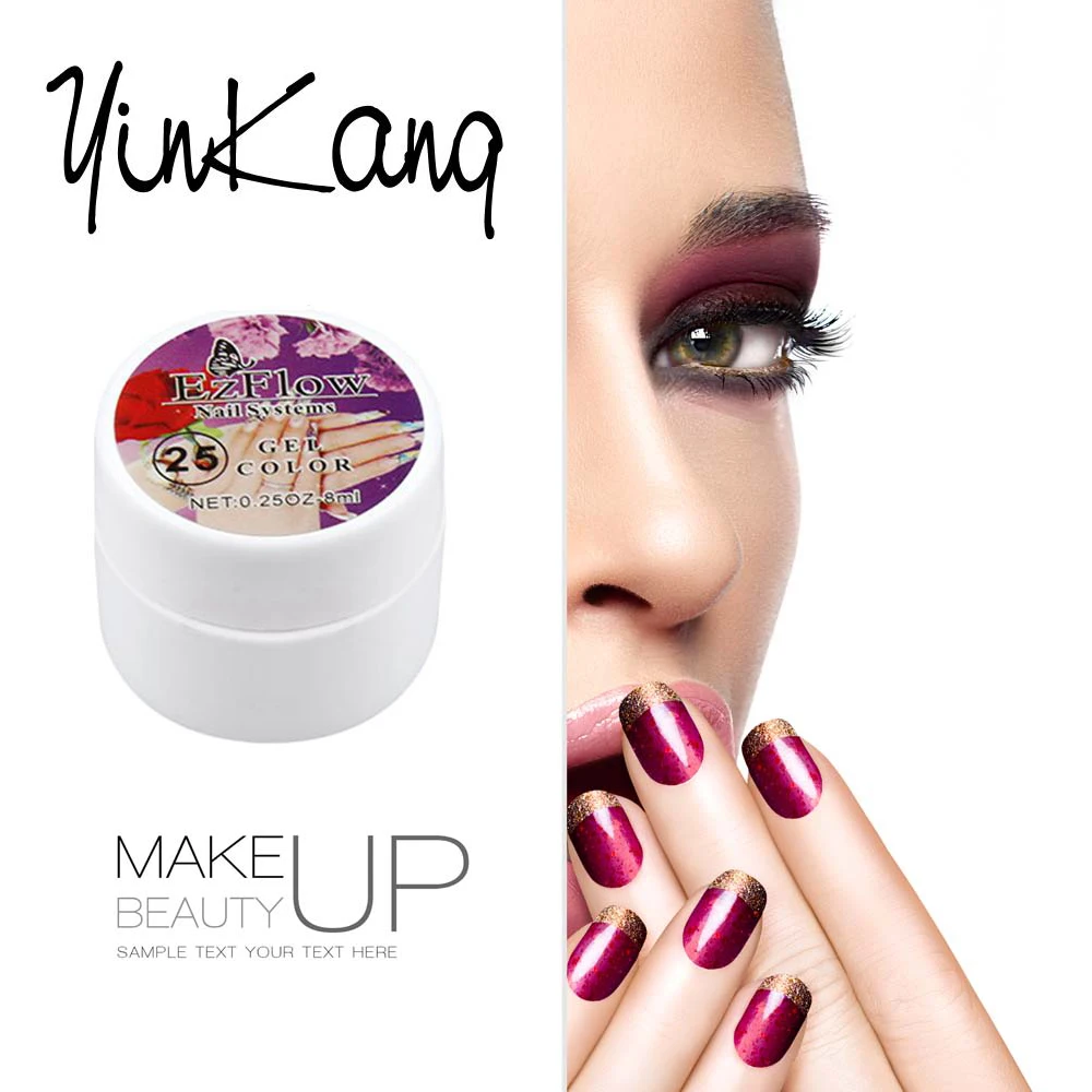 

YinKang 8ml Soak off Pure 36 Colors UV Gel Nail Gel UV Gel Nail Art Tips Bling Cover Extension Soak Off Removable UV Gel