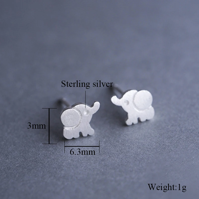 925 Sterling Silver Elephant Earrings for Girls Necklace-Cute Stud Earrings Kids Elephants Gifts for Women 