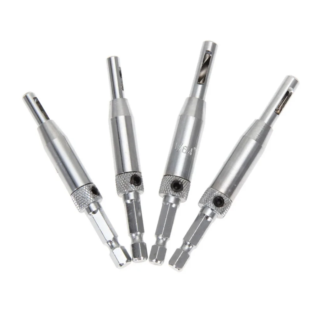 4 Pcs HSS Door Hinges Center Drill Bits Set Door Woodworking