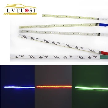 

LVTUSI 2pc 30CM 60CM Car Rider Strobe outdoor led Strip Light RGB 5050 smd Soft Waterproof Flash Universal 1210 32LED Knight CJ