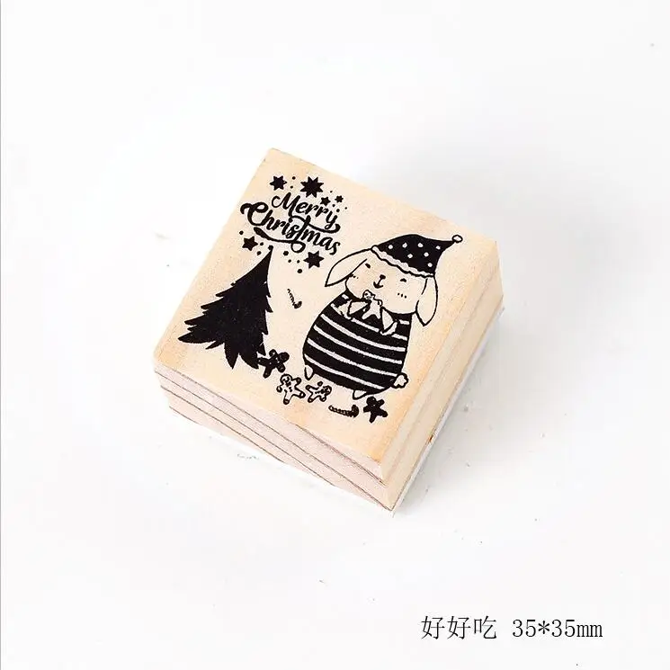 Винтажный милый снеговик девочка украшение штамп деревянные и резиновые штампы для дневник писем Ремесло Скрапбукинг Канцтовары Стандартный штамп - Цвет: 6