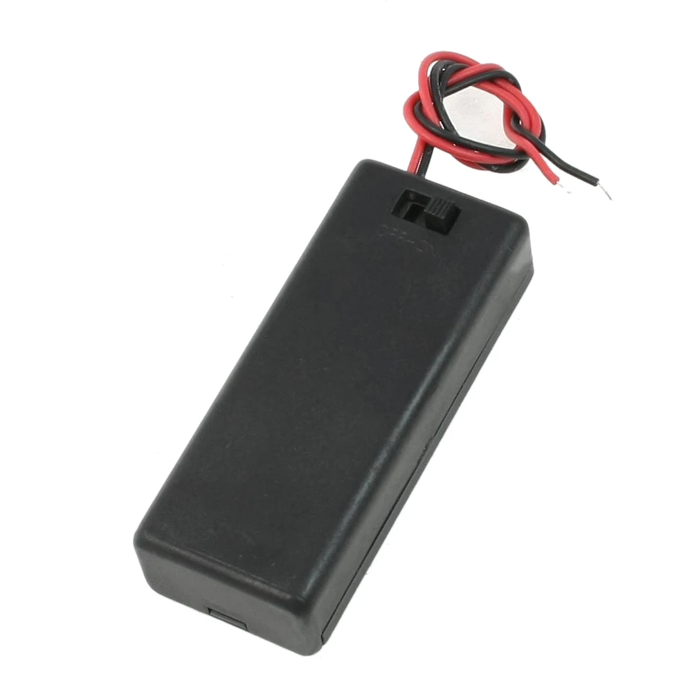 

On/Off 2 Wires Lead Switch 2 x1.5V AAA Battery Cell Case Box