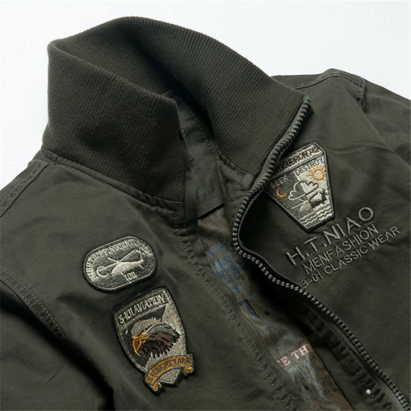 Military Jacket Men Autumn Winter Bomber Jacket Plus Size 4XL Cotton Pilot Tactical Air Force Cargo