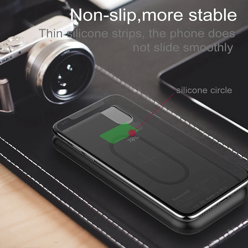 Baseus 10000mAh Wireless Power Bank For iPhone Xs Max Xr X Samsung S9 Poverbank 10000 mAh Qi Wireless Charger Charging Powerbank