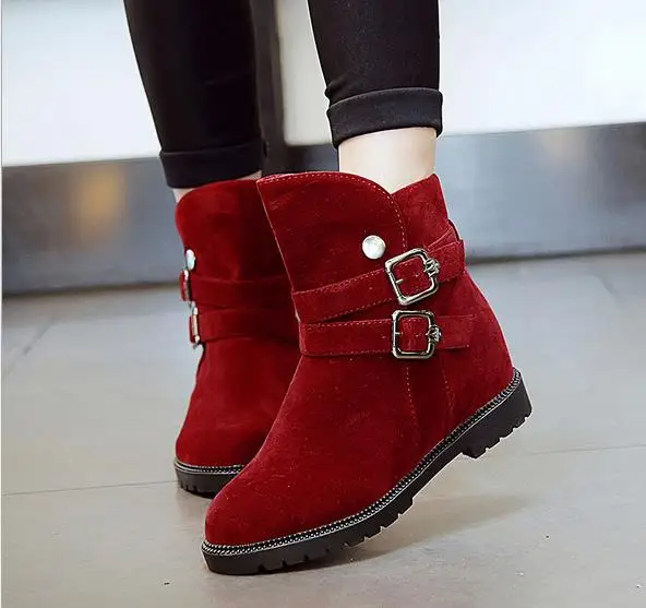 

Free Shipping! ! ! 2017 New Autumn And Winter Comfort Shoes Matte Suede Boots Twill Europe Martin Boots Thick Warm