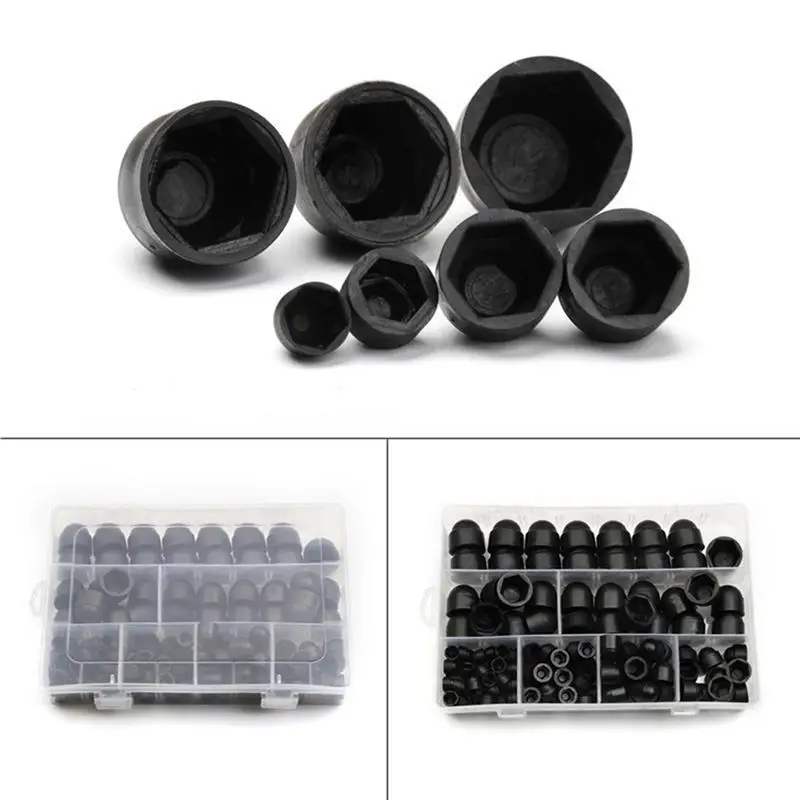 

WINOMO 145Pcs/Set Practical Dome Bolt Nuts Sets Head Caps Cover Hex Screws With Storage Case Home Hand Tool Accessories