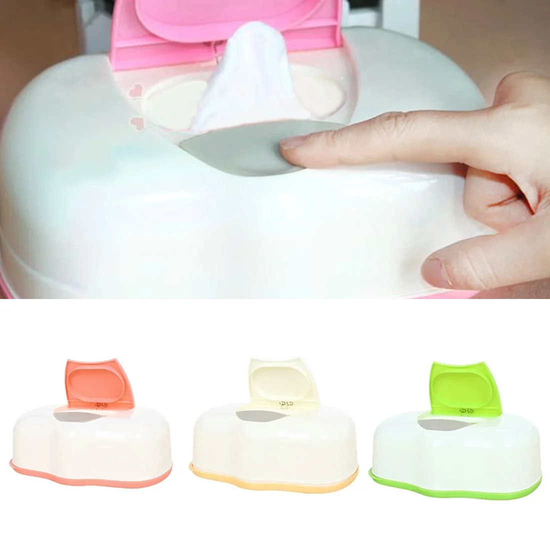 

Portable Dry Wet Tissue Paper Case Baby Wipes Napkin Storage Box Plastic Holder Container