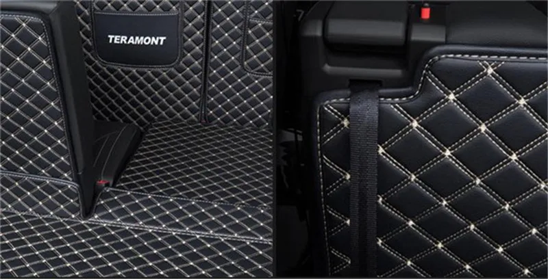 Автомобиль Стайлинг автомобиля полный окружении PU Магистральные коврик для багажа хвост коробка Коврик для Volkswagen Teramont/Atlas автомобильные аксессуары