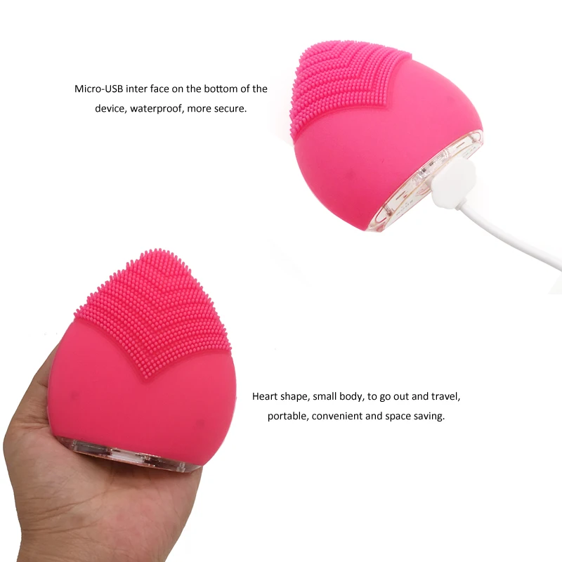 silicone facial clean brush 10