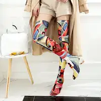SIMLOVEYO หญิงฤดูใบไม้ร่วงฤดูหนาวต้นขาสูงรองเท้ารองเท้าส้นสูงผู้หญิงเข่า Botas รองเท้า Mujer รองเท้า Plus ขนาด 43 B749
