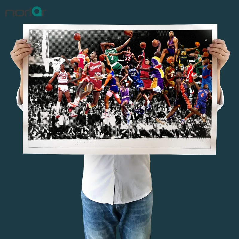 

Modern Art Canvas Greatest Slam Dunk Of All Time Wall Paintings Basketball Star Poste Canvas Prints Paintings Art Wall No Frame