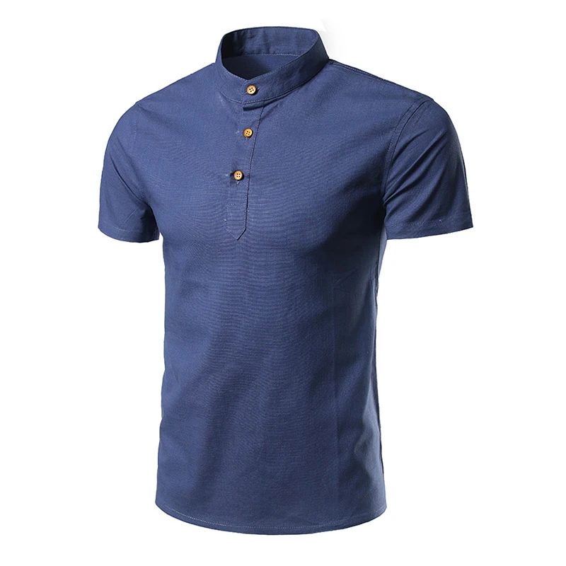 

Hot sale M-5XL 4 COLORS Novelty design men's shirts Mandarin collar short sleeve fashion youngs tops Slim fit drop shipping